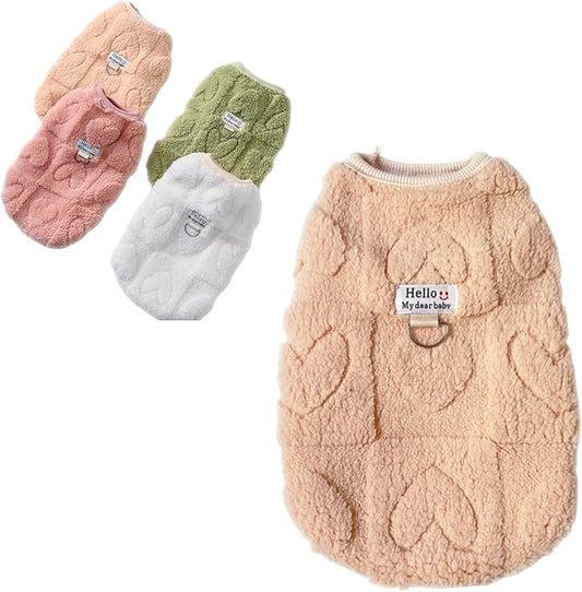 Warm Cat Apparel Cute Fluffy Cat Sweatshirt Cartoon Kitten Winter Coat Pullover Soft Skin-Friendly Knitwear (X-Large, Yellow)