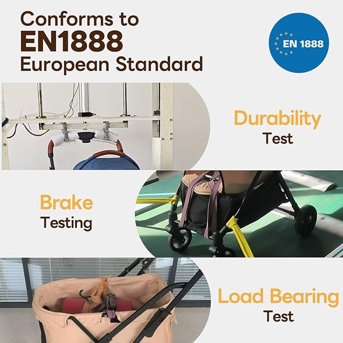 PETTENA Foldable Pet Stroller,4 Wheels Pet Strolling Cart for Small Dogs Cats up to 44 Lbs, Pet Travel Carrier Strolling Cart with Storage Basket, Portable Dog Cat Stroller with Breathable Mesh, Khaki