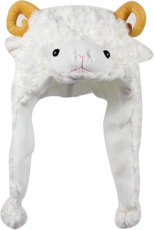 Plush Fun Animal Hats One Size Cap Polyester With Fleece Lining