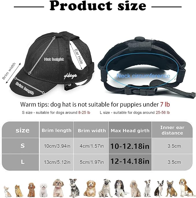 Dog Cap - Small, Pink, Geometric Pattern, Ear Holes, Adjustable Strap, All Season, Waterproof, UV Protection, Baseball Cap, Trucker Hat, Dog Hats for Small Dogs with Ear Holes