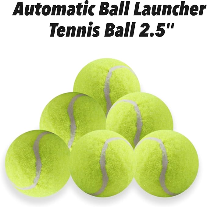 PetPrime 6PCS 2.5" Tennis Balls, Suitable for Max Dog Automatic Ball Launcher Interactive Dog Fetch Toy Pet Ball Thrower Throwing Game Launcher