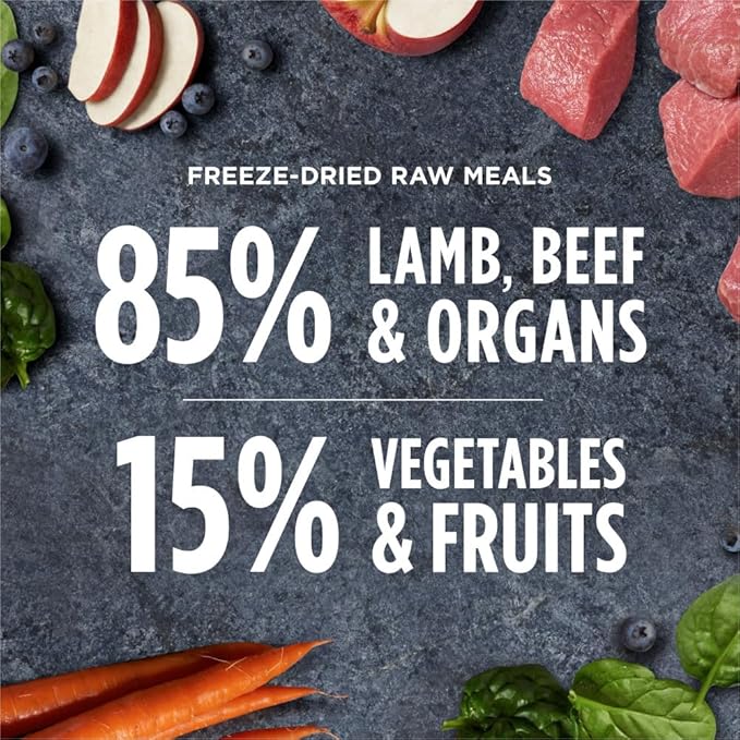 Instinct Freeze Dried Raw Meals, Natural Dry Dog Food, Grain Free - Grass Fed Lamb, 24 oz. Bag