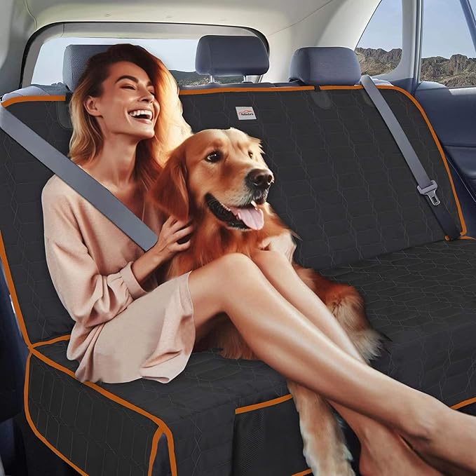 Dog Seat Cover for Back Seat Waterproof Bench Seat Covers for SUV Washable Car Seat Covers for Dogs Non-Slip Pet Seat Cover for Back Seat Heavy Duty Protector for SUVs