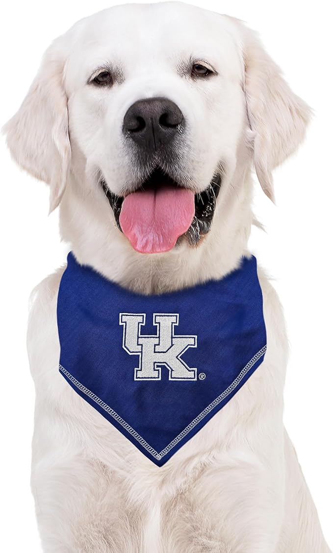 Pets First NCAA Kentucky Wildcats TIE Bandana, Size Small/Large. Dog Bandana Scarf Bib for Pet Cat Dog. The Ultimate Game-Day, Party Bandana
