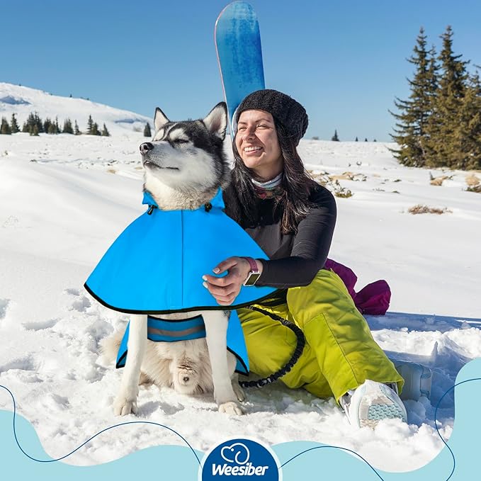 Weesiber Dog Raincoat, Adjustable Waterproof Dog Rain Jacket Poncho with Reflective Strip and Leash Hole, Lightweight Pet Rain Coat for Small to X-Large Doggos (XL, Blue)