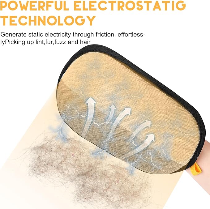 Magic Brush Pet Hair Removal, Upgrated Pet Hair Remover Gloves for Cats Dogs, Efficient Grooming Gloves Brush for Couch, Furniture, Sofa, Clothing, Reusable Pet Hair Removal Tools,1PCS