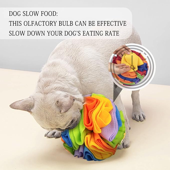 WishLotus Snuffle Ball (Rainbow), Interactive Pet Toy for Dogs, Slow Feeder, Stress Relief, Exercise Toy for Small/Medium Breeds