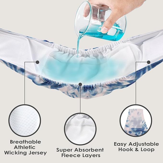 wegreeco Washable Male Dog Belly Band (Stylish Pattern)- Pack of 3 - Washable Male Dog Belly Wrap, Dog Diapers Male (Tie-dye, Ink, X-Small)