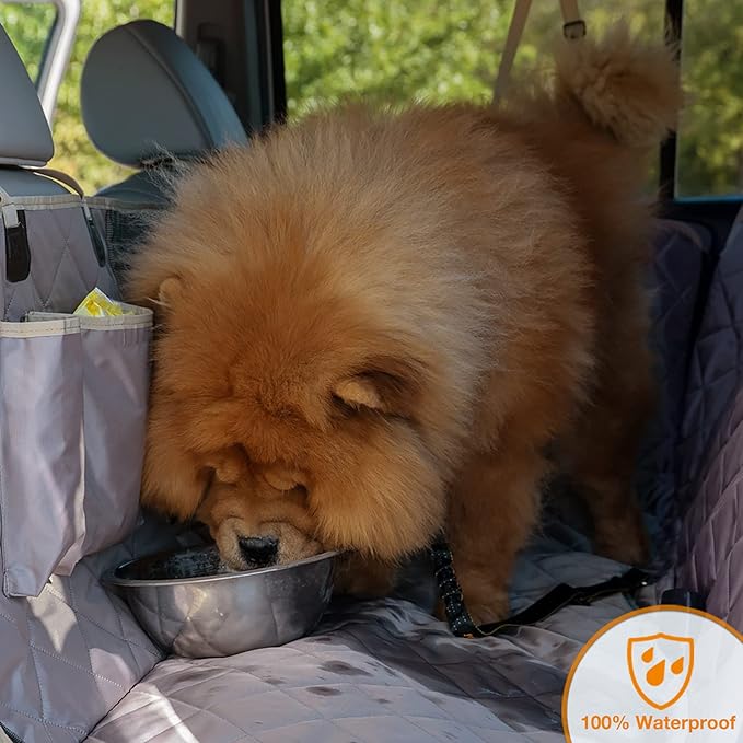 iBuddy Truck Seat Cover for Dogs 100% Waterproof Back Seat Cover for Crew Cab Machine Washable X-Large Pet Hammock with Side Flap Against Dirt and Fur for Large SUV and Truck Dog Seat Protector