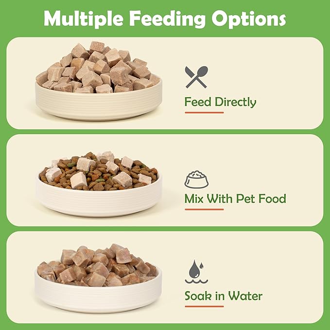 MON2SUN Freeze Dried Duck Cat and Dog Treats, Single Ingredient Natural and Healthy Dog Snacks, High Protein Training Treats & Food Topper, 9.5 oz