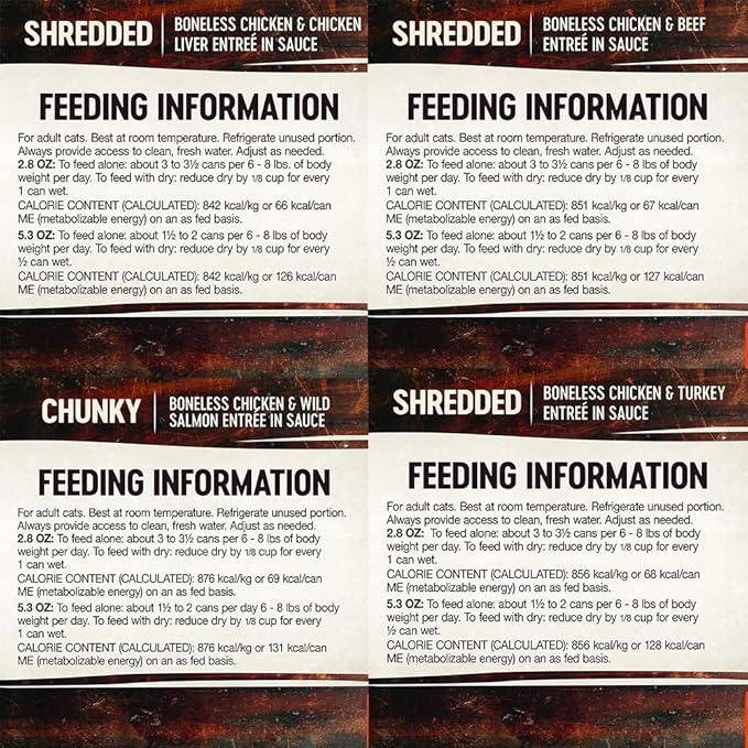 Wellness Signature Grain Free Wet Cat Food Variety - 4 Flavors Pack (12 Cans) with Lid: Chicken, Liver, Salmon & Turkey (2.82oz)