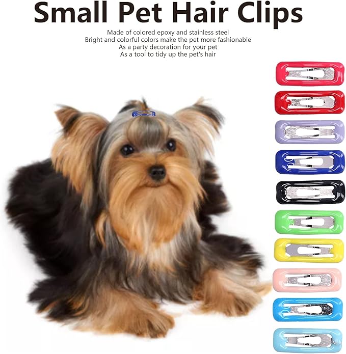 50 PCS Dog Hair Clips, Multicolor Dog Barrettes for Small Dogs Hair, Pet Hair Barrettes Grooming Hairpin Accessories for Dogs Cats Puppy Bunny Chinchilla Guinea Pig