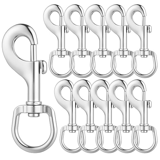 10 Pcs Swivel Snap Hooks Heavy Duty, 4" Swivel Clip Clasp, Multipurpose Bolt Snap Single Ended for Keychain Camera Strap Linking Pet Leash.