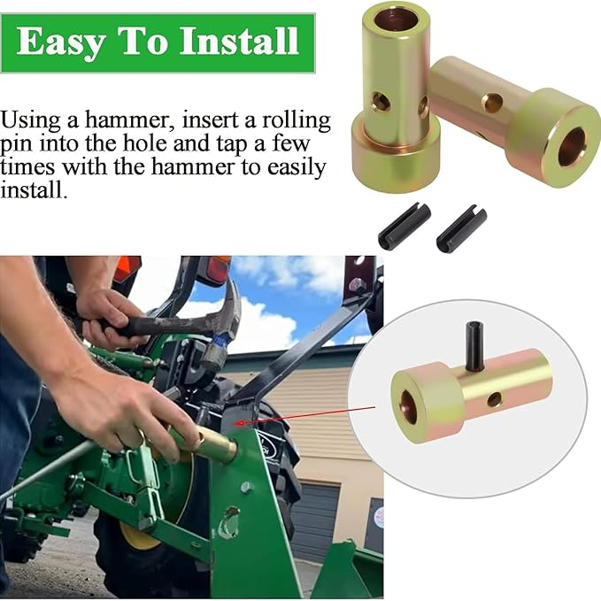 Cat 1 Quick Hitch Adapter Bushings Kit Fit for CateCat 1 Quick Hitch Adapter Bushings Kit Fit for Category 1-3 Point Tractors Use Quick Attach Adapters with Pins (4 Pairs)