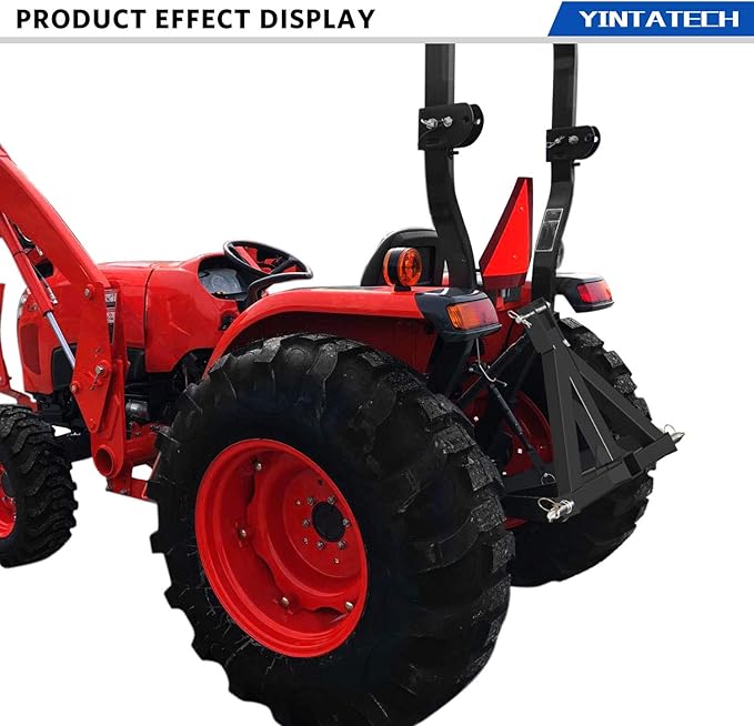 YINTATECH 3 Point Hitch with 2" Receiver for Category 1, 3 Pt Receiver Tractor, Heavy Duty Quick Hitch Drawbar Adapter fit for Kubota, Kioti, Yanmar, Cat, NorTrac, BX, LM25H Tractor