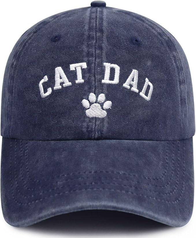 Black Cat Hat,Ragdoll Cat Embroidered Adjustable Cotton Baseball Cap for Men Women,Gifts for Cat Lovers