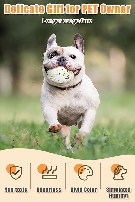 7.28" Indestructible Large Bone Balls for Aggressive Chewers Durable Stick Bouncy Interactive Chew Toy for Dogs Fetch Game Lightweight Floating Outdoor Training, White