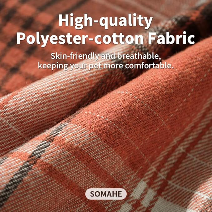 Dog Bandana Checkered Cat Bandana Dog Scarf Buffalo Plaid Printing Adjustable Bib Handkerchief Accessories Cat Apparel for Medium Dogs Neck Girth 15.7-16.9inch Yellow