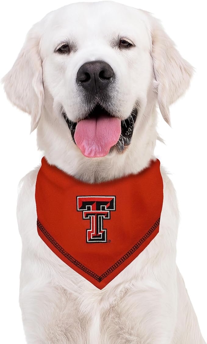 Pets First NCAA Texas TECH Raiders TIE Bandana, Size Small/Medium. Dog Bandana Scarf Bib for Pet Cat Dog. The Ultimate Game-Day, Party Bandana