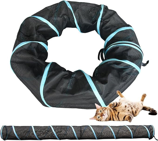 INTURN Cat Furniture Tent for Indoor and Outdoor Playpen Portable Cat Tunnels, Outdoor Kennel (10ft Tunnel)