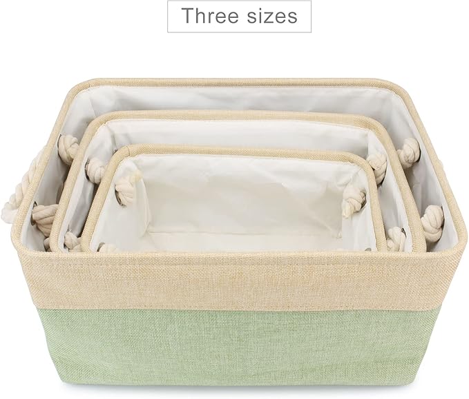 Personalized Dog Toy Box, Dog Toy Basket Storage with Cotton Handle, Customized Name and Paw Heart Print Puppy Toy Bin for Organizing Food Clothes and Pets Accessories(Paw Green)