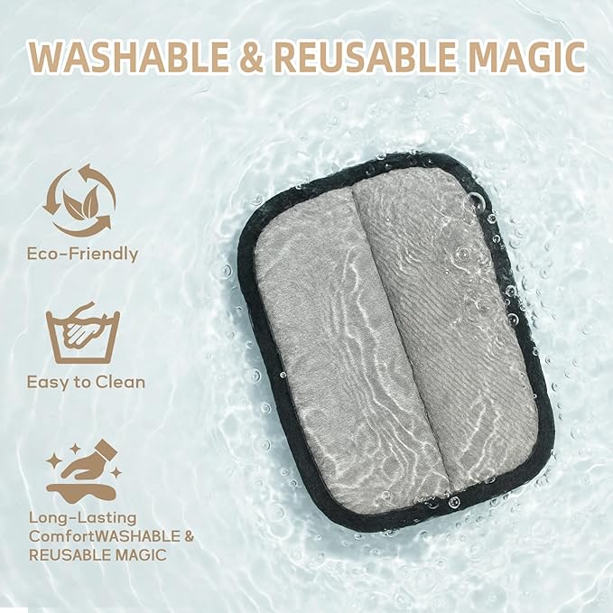 2 PCS Pet Hair Removal Glove for Cats & Dogs, Newly Pro Five-Finger Electrostatic Pet Hair Remover Gloves, Magic Brush Pet Hair Removal Tool (Black, L)