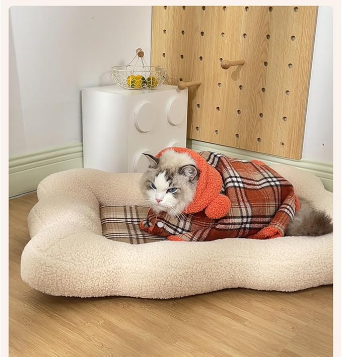 Pet Cape Blanket,Wearable Dog Robe, Non-Slip Backing, Hooded Cape Blanket for Dogs and Cats (Pink, Medium)