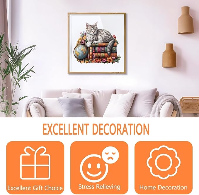 Wooden Puzzles for Adults - Dr. Cat Puzzle for Adults, Unique Shape Wooden Jigsaw Puzzle, Wood Puzzles Adult, Good Gift Idea for Cat Lovers, Home Decor (M-11.4 * 10.1in-170 Pieces)