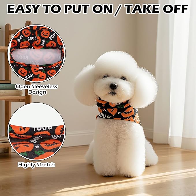 EXPAWLORER Cat Halloween Sweater - Sweaters for Cats Only Soft Warm Pet Clothes, Fall and Winter Pumpkin Coat Pullover Design, Fleece Sweatshirt Clothing Also for Puppy Small Dogs, Large