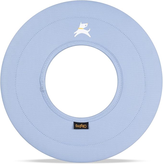 OllyDog Super Flyer Dog Frisbee Toy, 11" – Durable, Lightweight & Water-Resistant Flying Disc – Soft on Teeth & Gums – Floats on Water – Outdoor Fetch Toy for Medium & Large Dogs (Blue Heron)