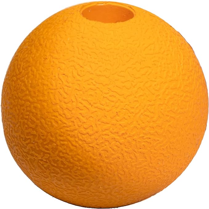 Amazon Basics Dog Toys, Interactive Assorted Rubber Balls, (Pack of 3), 2.5 inch, Blue, Beige, Orange