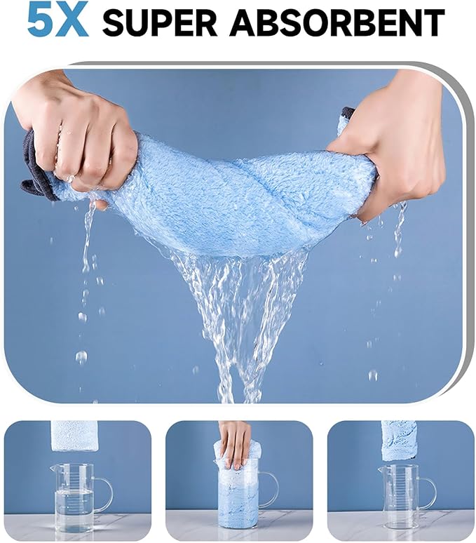 Dog Towels for Drying Dogs Small Medium Large, 2 Pack Dog Cat Drying Bath Towel 30.3"x13.8" with Hand Pocket,Absorbent Pet Towel for Dog Cat Pink