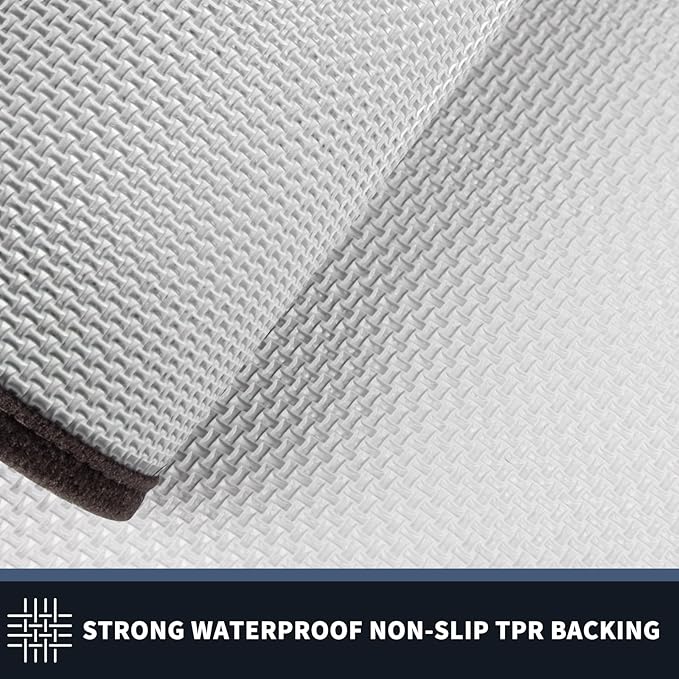 PURRUGS Dirt Trapping Door Mat 20" x 32", Non-Slip/Skid Machine Washable Entryway Rug, Shoes Scraper, Throw Rug, Super Absorbent Area Rug for Muddy Wet Shoes and Paws, Grayish Brown & Coffee