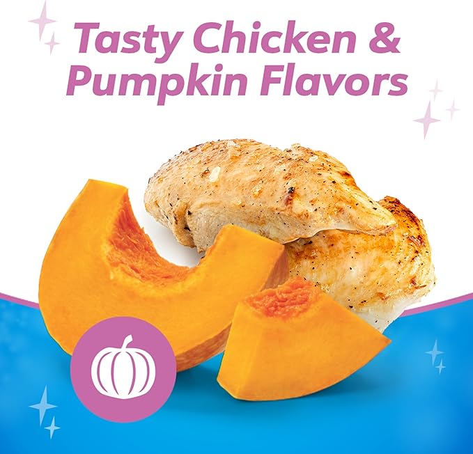 DentaLife Plus Digestive Support Dog Treats for Small and Medium Dogs, Cleans Teeth, Freshens Breath, & Supports Healthy Gut, Chicken & Pumpkin Flavor, 14.4 oz., 19 Chews - 19 ct. Pouch