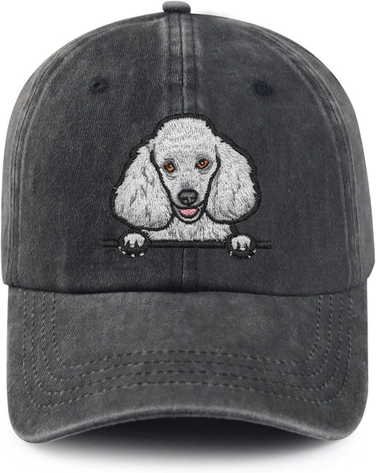 Dog Lover Gifts, Poodle Embroidered Dog Baseball Hats for Men Women