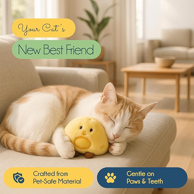 Oh My Cat! Interactive cat Toys – Automatic Electric self-Play Toy Pack Supplies for Bored Indoor Cats, Kittens, and Adult Pets; Moving Stimulation Games, Cute Catnip Ball, Funny Exercise Gift