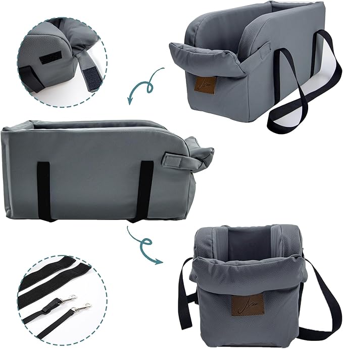 Dog Car Seat Centre Console Dog Booster Seat Dogs Console Seat Small Car Seat for Dogs Cats Pets Up to 13lbs