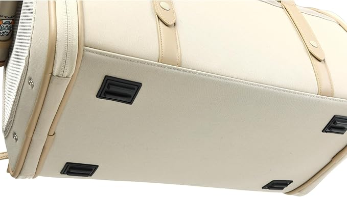 Soft-Sided Pet Carrier for Cats and Small Dogs – Stylish, Airline-Approved Travel Bag with Mesh Ventilation, Collapsible, Removable Pad and Safety Leash, Fits up to 16 lb