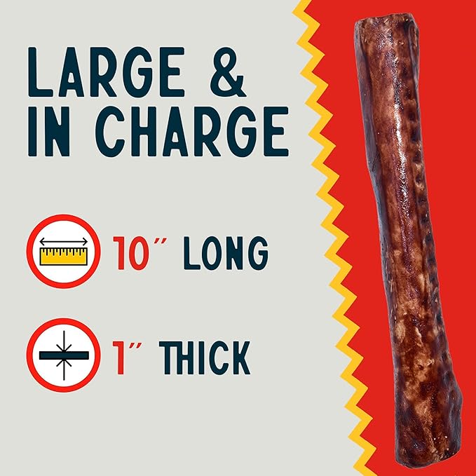 Canine Chews 10" Beef Basted Rawhide Bones for Large Dogs (50 Pack) - Hand-Rolled Dog Rawhide Chews Basted in Beef Broth - Beef Dog Rawhide Bones Promotes Dental Health - Hand-Rolled in Beef Broth