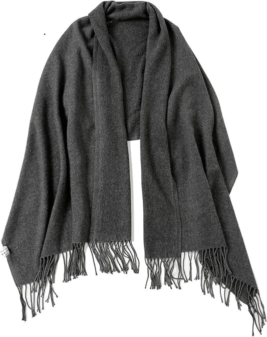 Jeelow Womens Pashmina Shawl Wrap Scarf - Elegant Dressy Evening Poncho Cape for Formal and Wedding Outfits