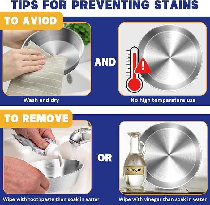 6-Pack Stainless Steel Cat Food Bowls – Deep Whisker-Friendly Non-Slip Silicone Base,Easy to Clean Indoor Feeding Dishes(5.9")