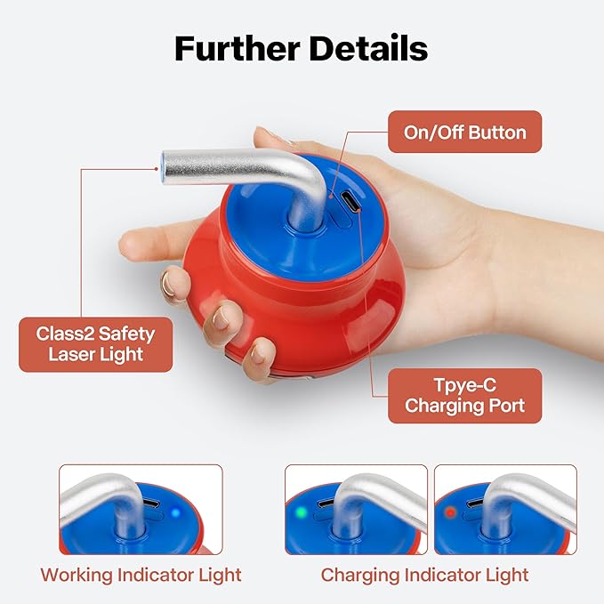 Pet Prime Cat Stimulation Toys for Indoor Cats Automatic 360° Random Rotation Cat Laser Toy Rechargeable Interactive Cat Toy for Bored Indoor