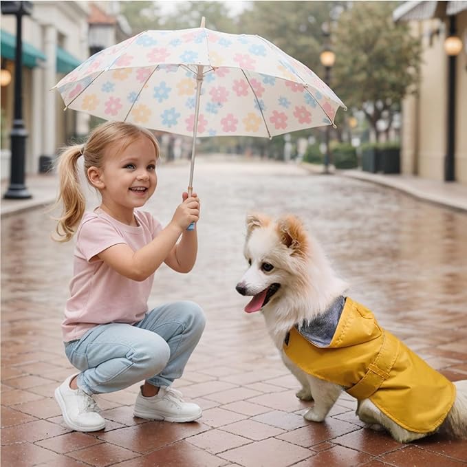 Dog Raincoat Dog Rain Jacket Poncho Waterproof Pet Rain Suit Double Layer Warm Lining Hooded Leash Hole Adjustable for Medium Dogs,Yellow,XXXL