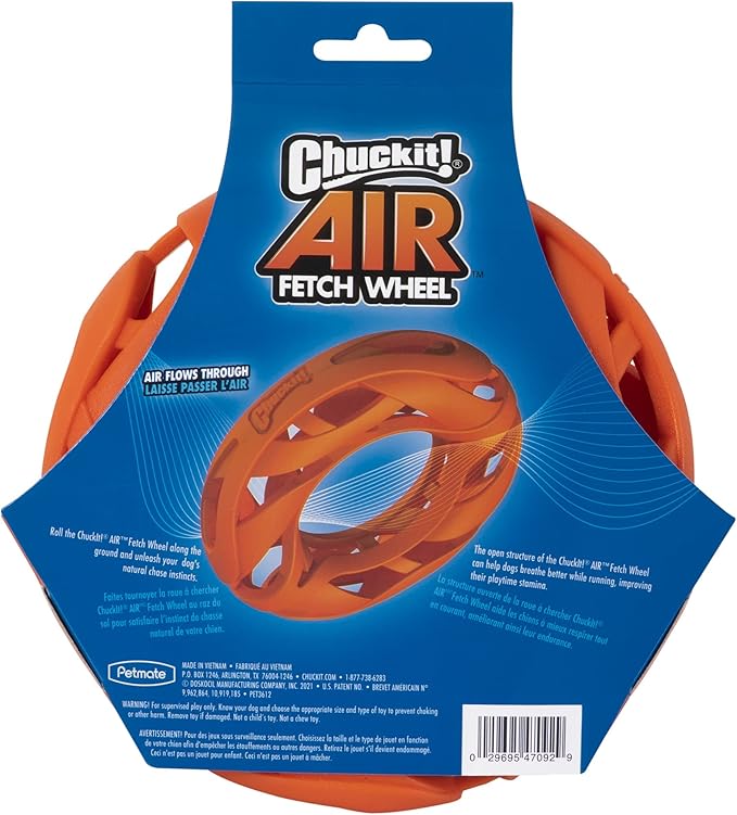 Chuckit! Air Fetch Wheel Dog Toy, Orange