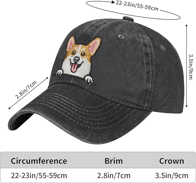 Dog Lover Gifts, Cooorgi Embroidered Dog Baseball Hats for Men Women