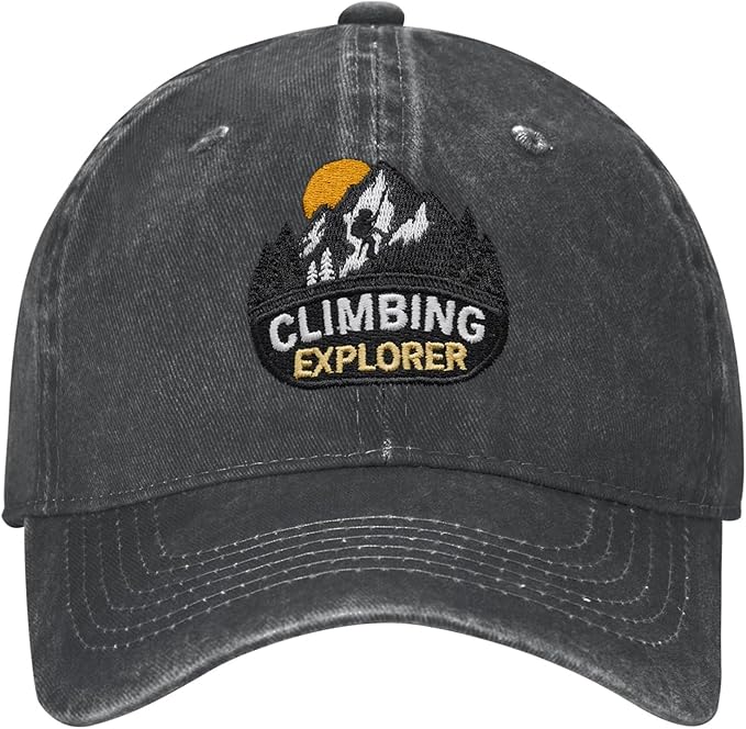 DEKIFNHG Explorer Mountain Baseball Cap for Men Women, Funny Adjustable Cotton Embroidered Dad Hat