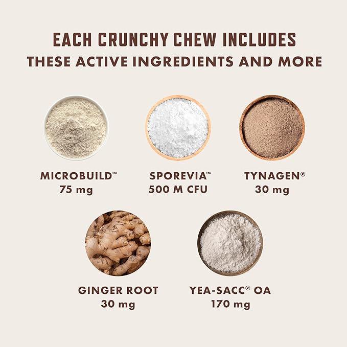 Rocco & Roxie Cat Probiotics, Health Supplement for Cats, Prebiotic & Postbiotic for Digestive + Gut Support, Constipation Relief, Anti Diarrhea, Supplements & Vitamins, Chicken Flavored Crunchy Chews