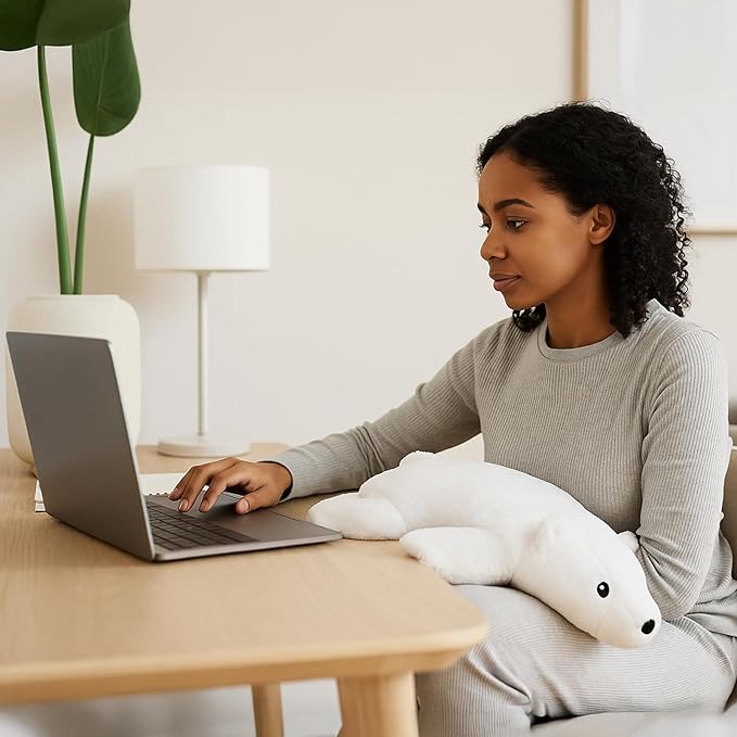 Large Plush Polar Bear Stuffed Animal – 20" Soft White Cuddly Toy for Kids, Toddlers & Polar Bear Lovers – Adorable Sleeping Pillow Buddy for Bedtime, Travel & Gifting