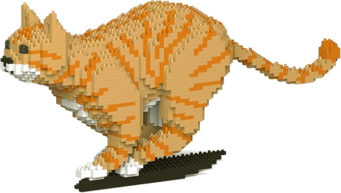 JEKCA Cat 18S-M01 | Tabby Cat Plastic Building Blocks | Age 14+