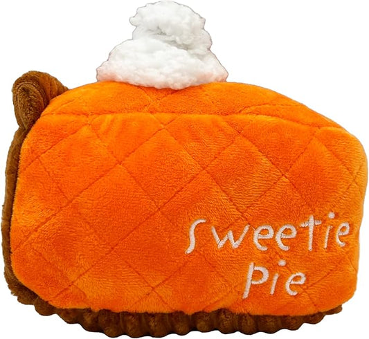 Huxley & Kent Funny Dog Toy w/Squeaker – Fall Power Plush Squeaky Dog Toys for Small, Medium & Large Dogs – Soft Stuffed Animal for Indoor Play & Fetch - Punkin Pie, Large
